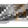 Mexen Rio душ кабина полукръгла 80 x 80 см, графит, хром + под душ Rio, бял - 863-080-080-01-40-4710