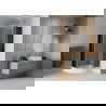 Mexen Rio душ кабина полукръгла 80 x 80 см, графит, хром + под душ Rio, бял - 863-080-080-01-40-4710
