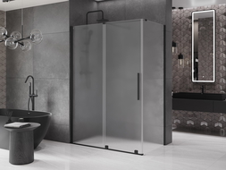 Mexen Velar плъзгаща се душ кабина 140 x 70 см, матирана, черна - 871-140-070-31-70