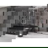 Mexen Velar плъзгаща се душ кабина 140 x 75 см, замразена, черна - 871-140-075-31-70