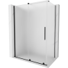 Mexen Velar плъзгаща се душ кабина 160 x 100 см, матирана, черна - 871-160-100-31-70