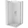 Mexen Velar Duo плъзгаща се душ кабина 80 x 80 см, матирано, хром - 871-080-080-32-01