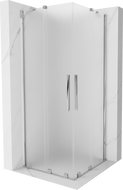 Mexen Velar Duo плъзгаща се душ кабина 80 x 80 см, матирано, хром - 871-080-080-32-01