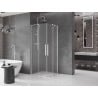 Mexen Velar Duo плъзгаща се душ кабина 80 x 80 см, матирано, хром - 871-080-080-32-01