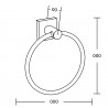 Mexen Rufo закачалка за кърпи, черна - 7050932-70