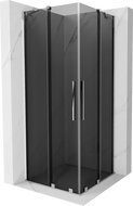 Mexen Velar Двойна плъзгаща се душ кабина 80 x 80 см, графит, хром - 871-080-080-42-01