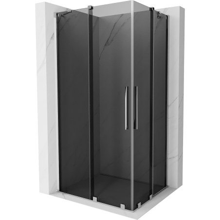 Mexen Velar Duo плъзгаща се душ кабина 90 x 80 см, графит, хром - 871-090-080-42-01