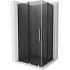 Mexen Velar Duo плъзгаща се душ кабина 90 x 80 см, графит, хром - 871-090-080-42-01