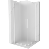 Mexen Velar Duo плъзгаща се душ кабина 80 x 80 см, матирана, бяла - 871-080-080-32-20