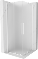 Mexen Velar Duo плъзгаща се душ кабина 80 x 80 см, матирано, бяло - 871-080-080-32-20