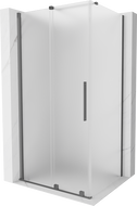 Mexen Velar плъзгаща се душ кабина 90 x 85 cm, матирано стъкло, gun metal - 871-090-085-31-95