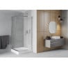 Mexen Rio квадратна душ кабина 90 x 90 см, прозрачна, хром + душ форма Rio, бяла - 860-090-090-01-00-4510