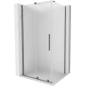 Mexen Velar плъзгаща се душ кабина 100 x 85 см, матирана, gun metal - 871-100-085-31-95