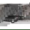 Mexen Velar плъзгаща се душ кабина 100 x 80 см, матирано стъкло, gun metal - 871-100-080-31-95
