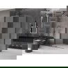 Mexen Velar плъзгаща се душ кабина 100 x 80 см, матирано стъкло, gun metal - 871-100-080-31-95