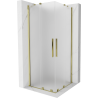 Mexen Velar Duo плъзгаща се душ кабина 80 x 80 см, матирано, златно - 871-080-080-32-50