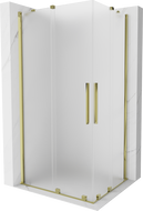 Mexen Velar Duo плъзгаща се душ кабина 90 x 80 см, матирано стъкло, златна - 871-090-080-32-50