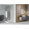 Mexen Rio душ кабина квадратна 80 x 80 см, ленти, хром + душ табла Rio, бяла - 860-080-080-01-20-4510