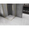 Mexen Velar Duo плъзгаща се душ кабина 100 x 100 cm, матирано стъкло, позлатено четкано - 871-100-100-32-55