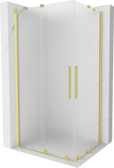 Mexen Velar Duo плъзгаща се душ кабина 90 x 80 см, матирано стъкло, златно матово - 871-090-080-32-55