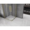 Mexen Velar Duo плъзгаща се душ кабина 100 x 100 cm, матирано стъкло, позлатено четкано - 871-100-100-32-55