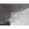 Mexen Velar Duo плъзгаща се душ кабина 100 x 90 cm, матова, златна четка - 871-100-090-32-55
