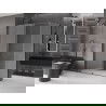 Mexen Velar плъзгаща се душ кабина 140 x 70 см, матирано, gun metal - 871-140-070-31-95