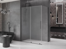 Mexen Velar плъзгаща душ кабина 140 x 75 cm, матирано, gun metal - 871-140-075-31-95