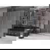 Mexen Velar разпределена душ кабина 140 x 85 см, матирано стъкло, gun metal - 871-140-085-31-95