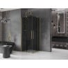 Mexen Velar Duo плъзгащ се душ кабина 90 x 90 см, графит, златно, четен - 871-090-090-42-55