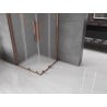 Mexen Velar Duo плъзгаща се душ кабина 90 x 90 cm, матирано, розово злато - 871-090-090-32-60