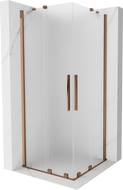 Mexen Velar Duo плъзгаща душ кабина 100 x 100 см, скреж, розово злато - 871-100-100-32-60