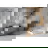 Mexen Rio душ кабина квадратна 90 x 90 см, матирано, хром + душ под Rio, бял - 860-090-090-01-30-4510