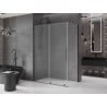 Mexen Velar плъзгаща се душ кабина 160 х 100 cm, матирано, gun metal - 871-160-100-31-95