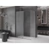 Mexen Velar плъзгаща се душ кабина 160 х 100 cm, матирано, gun metal - 871-160-100-31-95