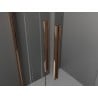 Mexen Velar Duo плъзгаща душ кабина 100 x 100 см, скреж, розово злато - 871-100-100-32-60