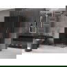 Mexen Velar Duo плъзгаща се душ кабина 90 x 80 см, графит, розово злато - 871-090-080-42-60