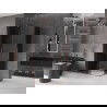 Mexen Velar Duo плъзгаща душ кабина 100 x 90 см, графит, розово злато - 871-100-090-42-60