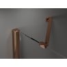 Mexen Velar Duo плъзгаща се душ кабина 90 x 80 см, графит, розово злато - 871-090-080-42-60