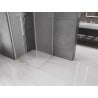 Mexen Velar плъзгаща се душ кабина 90 x 90 см, матирана, четкан никел