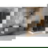Mexen Rio квадратна душ кабина 80 x 80 см, графит, хром + корито Rio, бял - 860-080-080-01-40-4510