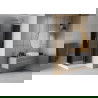 Mexen Rio квадратна душ кабина 80 x 80 см, графит, хром + Rio под; бял - 860-080-080-01-40-4510