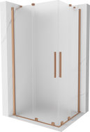 Mexen Velar Duo плъзгаща се душ кабина 100 x 90 см, скреж, четкана мед - 871-100-090-32-65