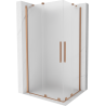 Mexen Velar Duo плъзгаща се душ кабина 90 x 80 см, мъгла, полирана мед - 871-090-080-32-65