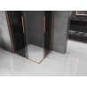 Mexen Velar Duo плъзгаща се душ кабина 90 x 80 см, графит, четкана мед - 871-090-080-42-65