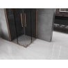 Mexen Velar Duo плъзгаща се душ кабина 80 x 80 см, графит, матиран мед - 871-080-080-42-65