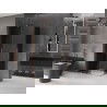 Mexen Velar Duo плъзгаща се душ кабина 90 x 80 см, графит, четкана мед - 871-090-080-42-65