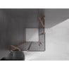 Mexen Velar Duo плъзгаща се душ кабина 80 x 80 см, графит, матиран мед - 871-080-080-42-65