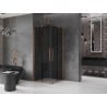 Mexen Velar Duo плъзгаща се душ кабина 100 x 100 cm, графит, матирана мед - 871-100-100-42-65