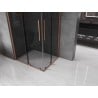 Mexen Velar Duo плъзгаща душ кабина 100 x 90 см, графит, четкана мед - 871-100-090-42-65